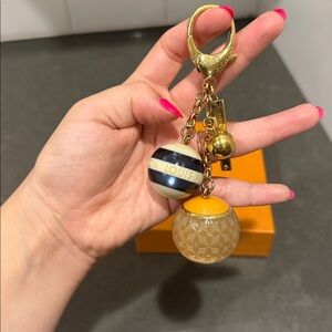 Louis Vuitton Mini Lin Croisette Ball Bag/Key Ring Charm Authentic w box